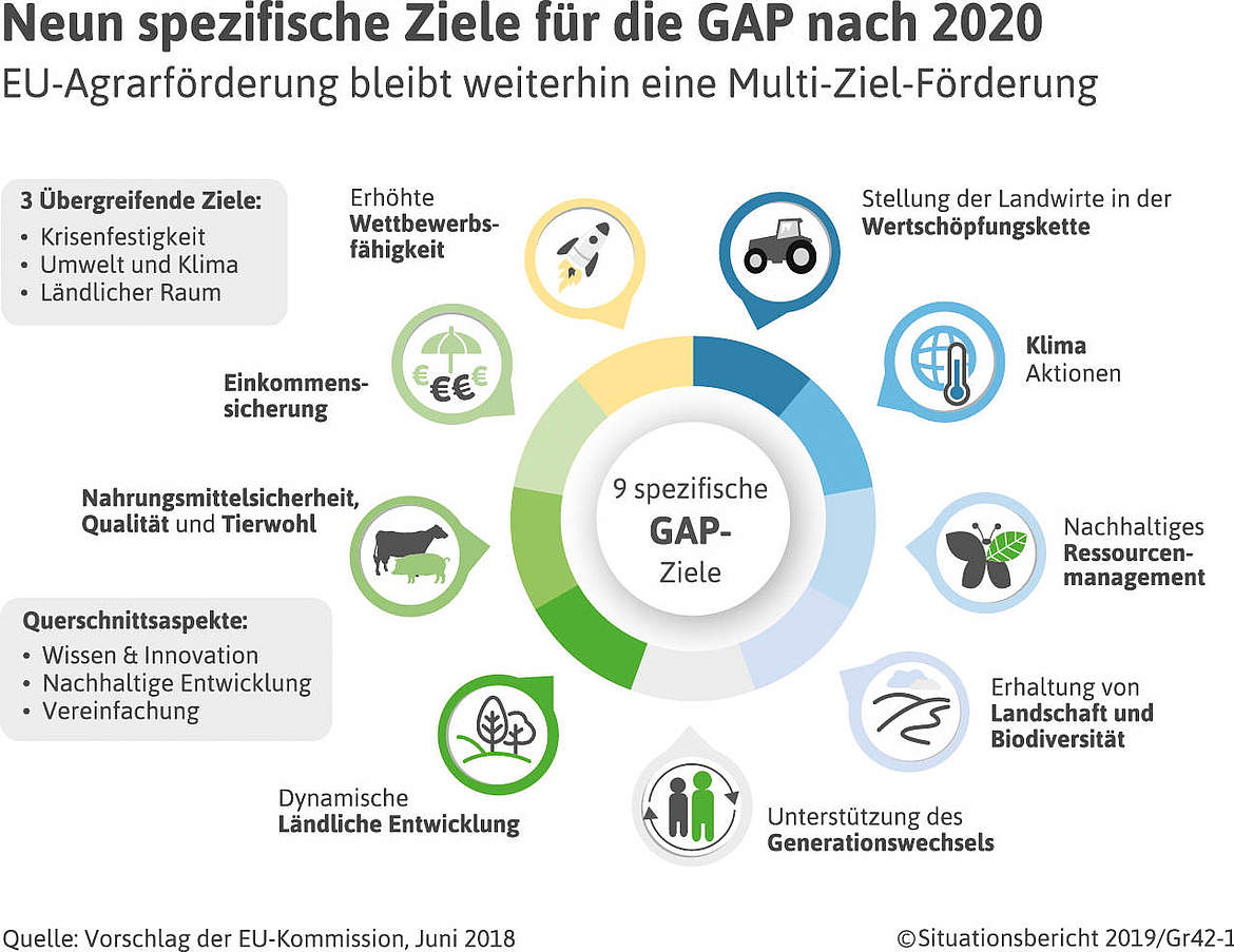 Grafik: Neun Ziele für die GAP nach 2020